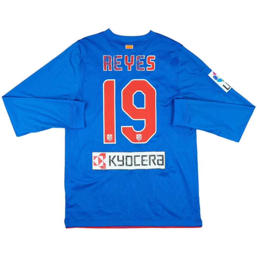 2010-11 Atletico Madrid Match Issue Away L/S Shirt Reyes #19