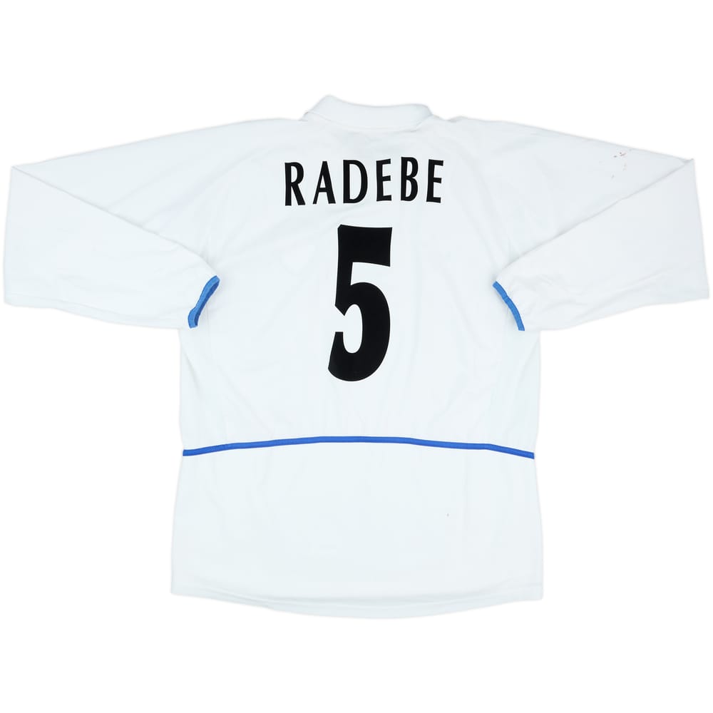 2002-03 Leeds United Home L/S Shirt Radebe #5 - 5/10 - (3XL)
