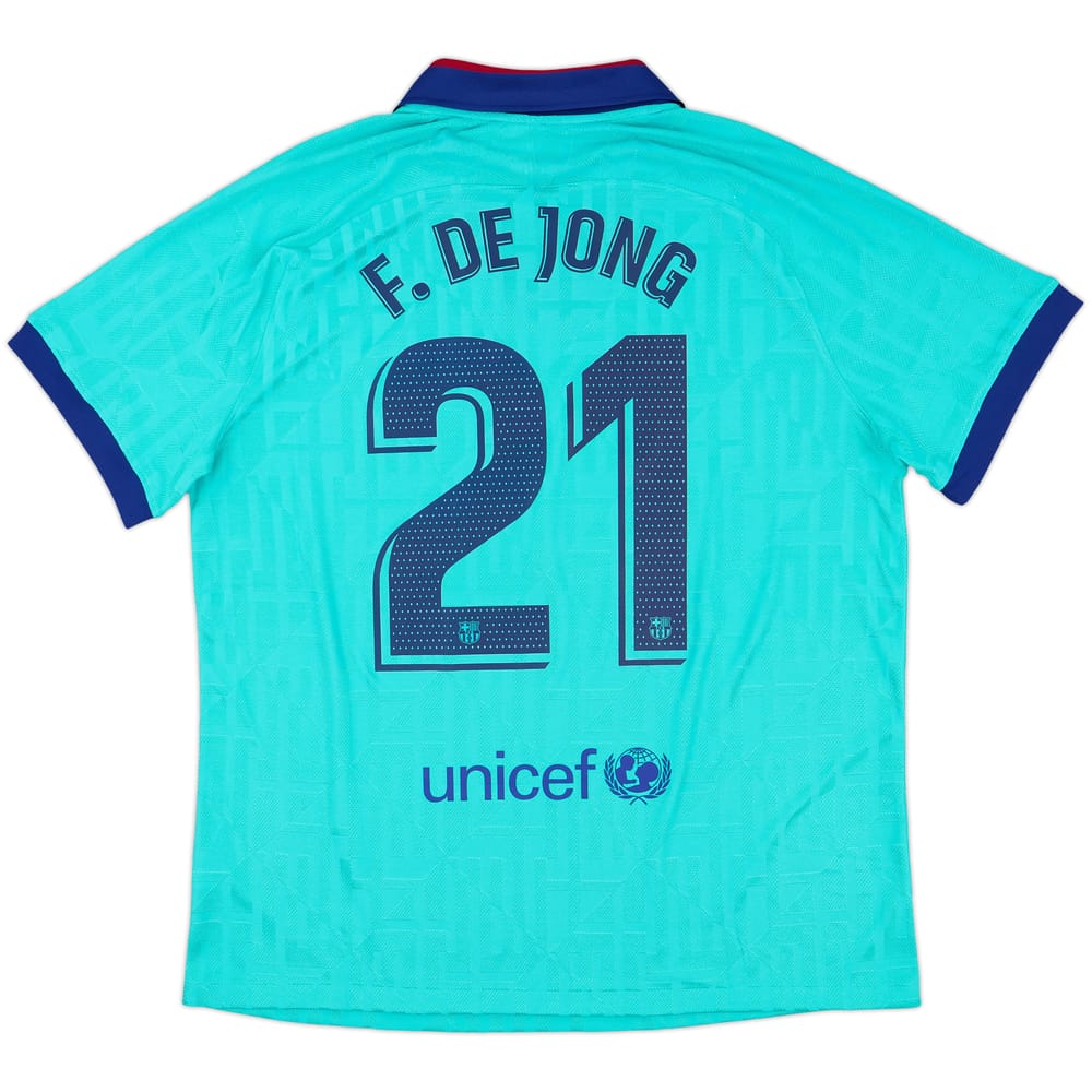 2019-20 Barcelona Authentic Third CL Shirt F. de Jong #21 - 10/10 - (XL)