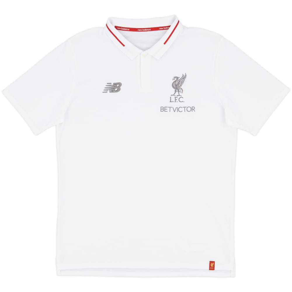 2017-18 Liverpool New Balance Polo Shirt - 9/10 - (M)