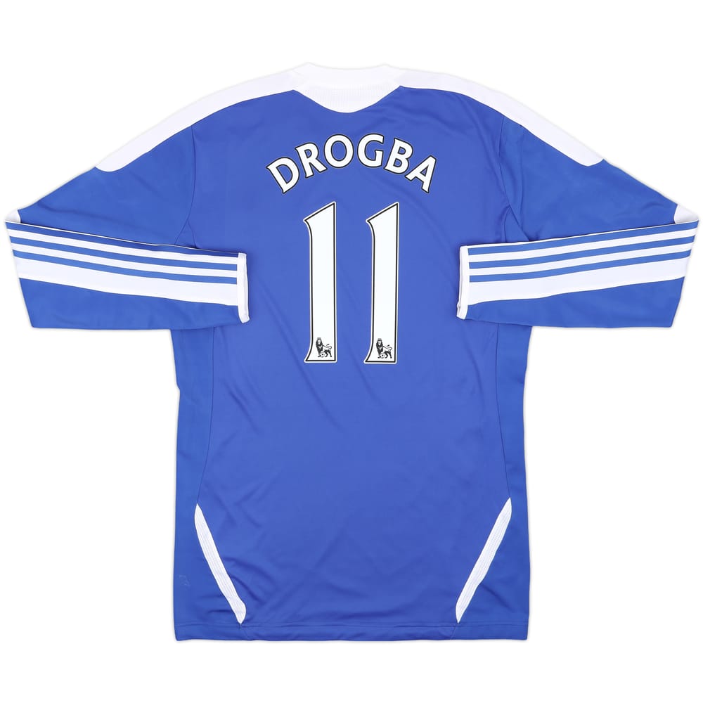 2011-12 Chelsea Player Issue TechFit Home L/S Shirt Drogba #11 - 7/10 - (XXL)