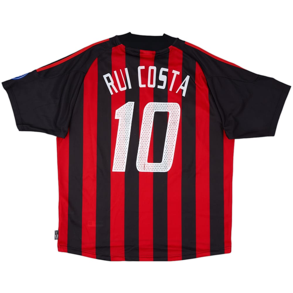 2002-03 AC Milan Home Shirt Rui Costa #10 - 5/10 - (XL)
