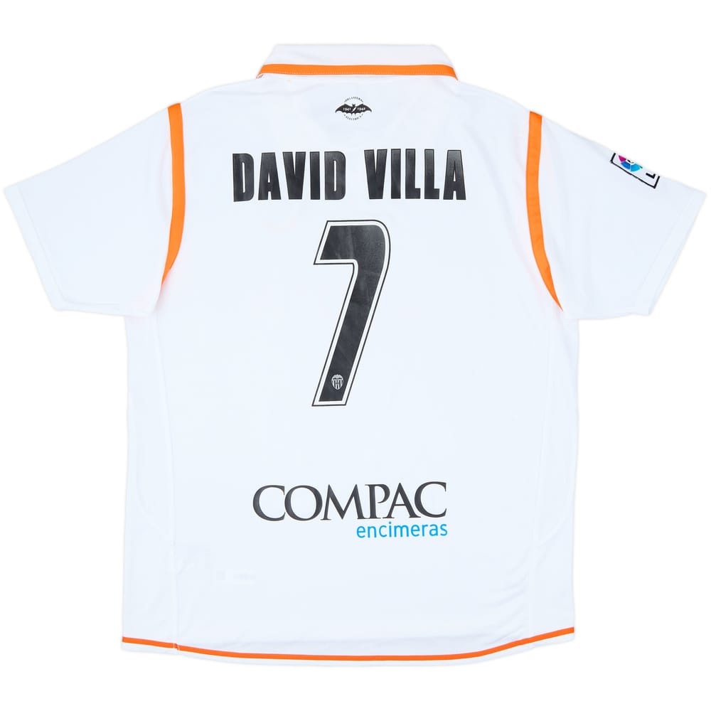 2007-08 Valencia Home Shirt David Villa #7 - 5/10 - (XL)