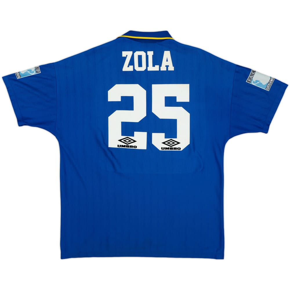 1995-97 Chelsea 'FA Cup Final' Home Shirt Zola #25 - 6/10 - (XL)
