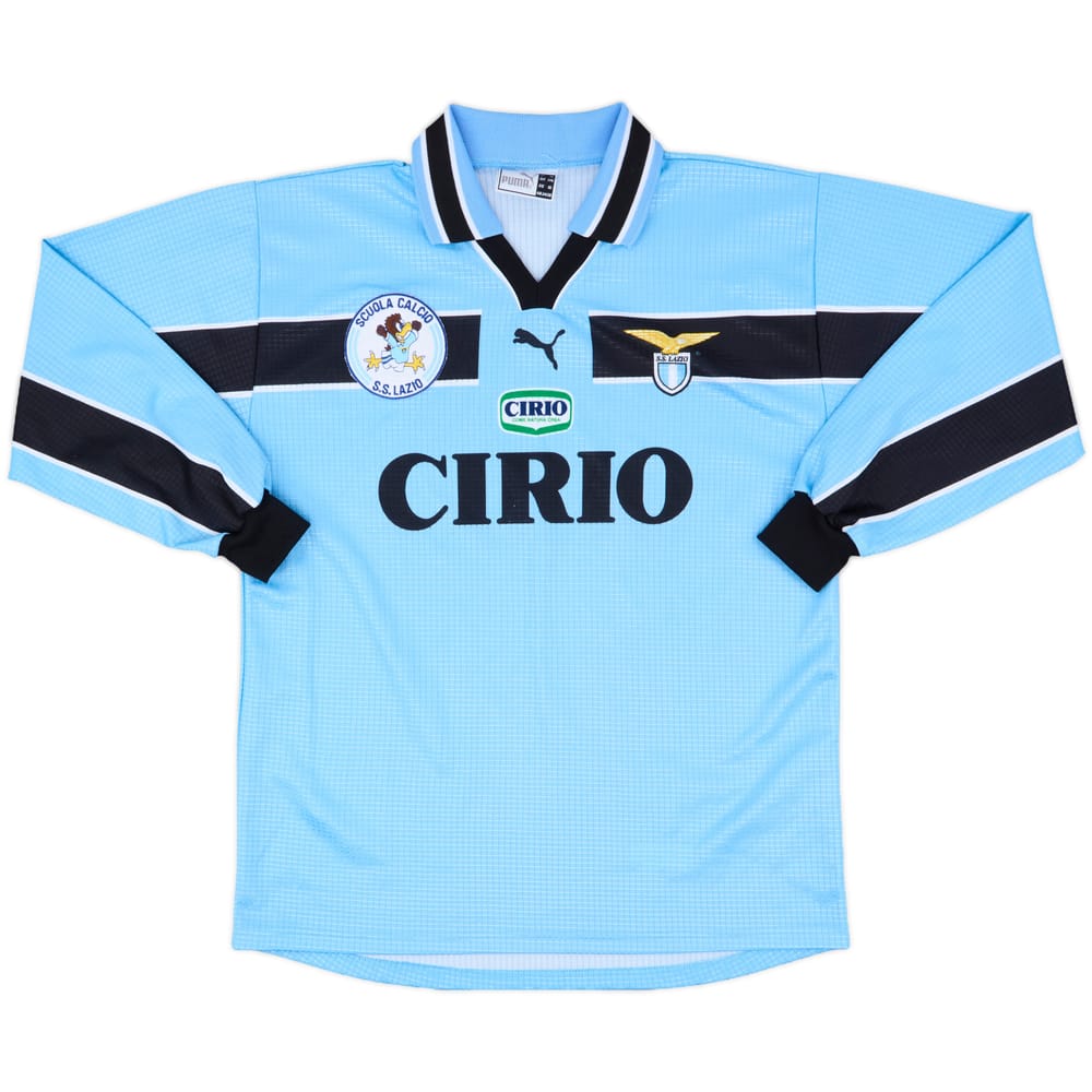 1998-00 Lazio 'Scuola' Home L/S Shirt - 8/10 - (XL.Boys)