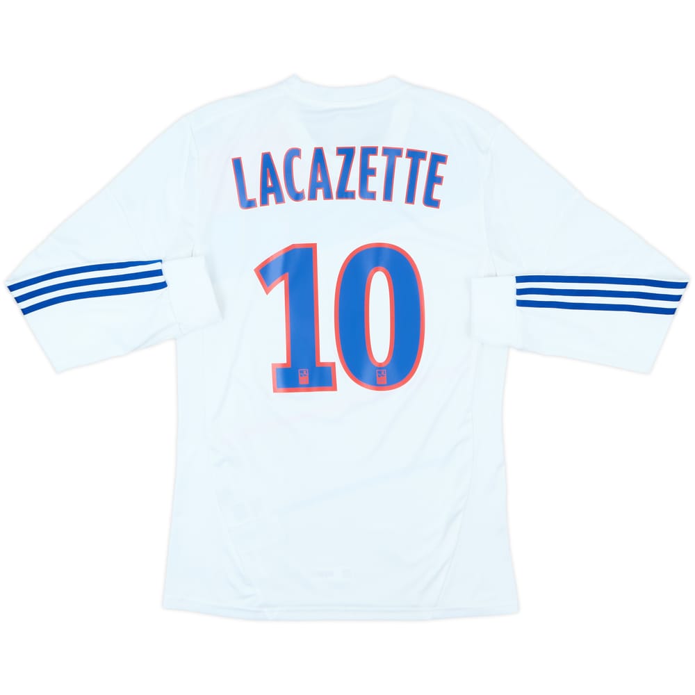 2012-13 Lyon Home Player Issue L/S Shirt Lacazette #10 (M)