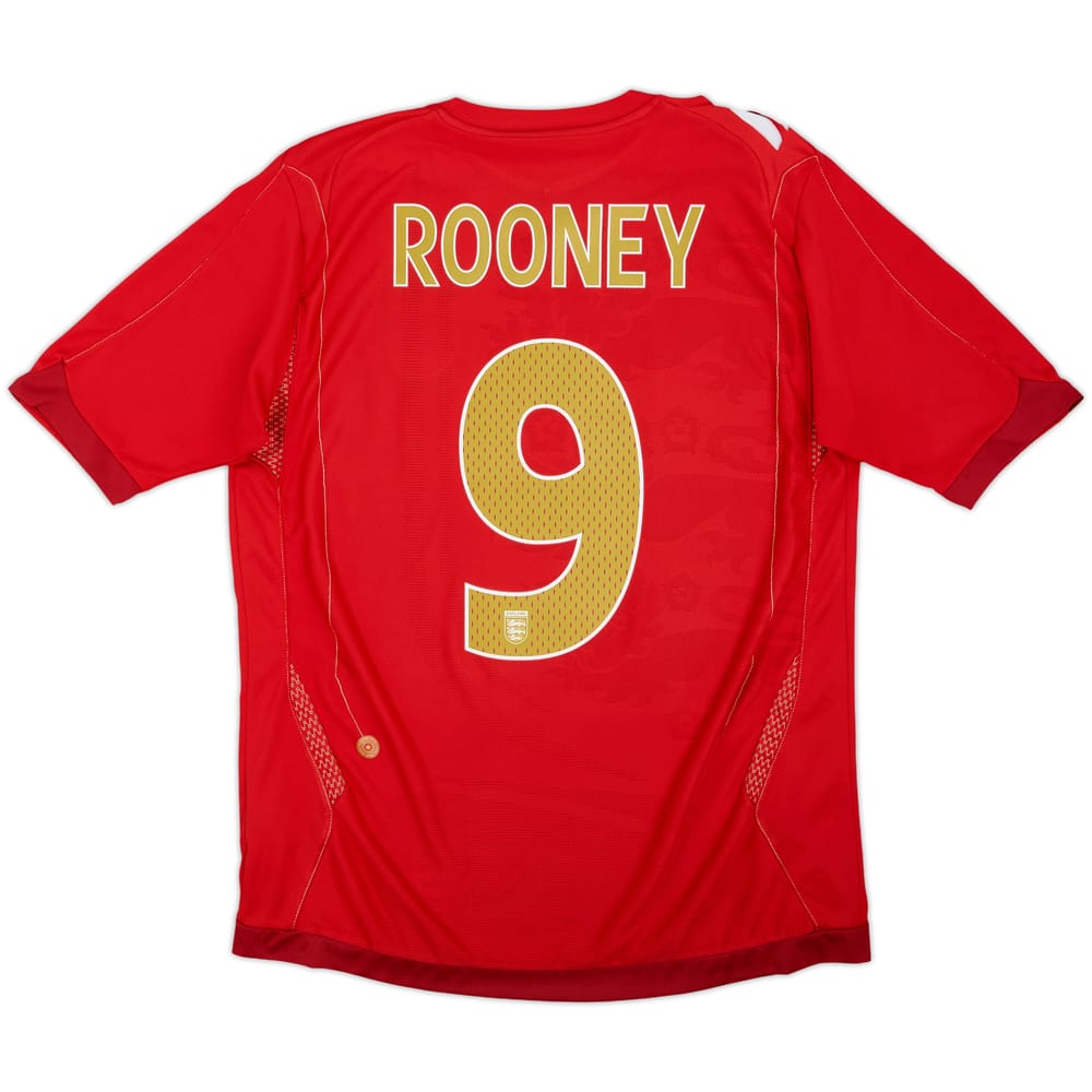 2006-08 England Away Shirt Rooney #9 - 6/10 - (M)