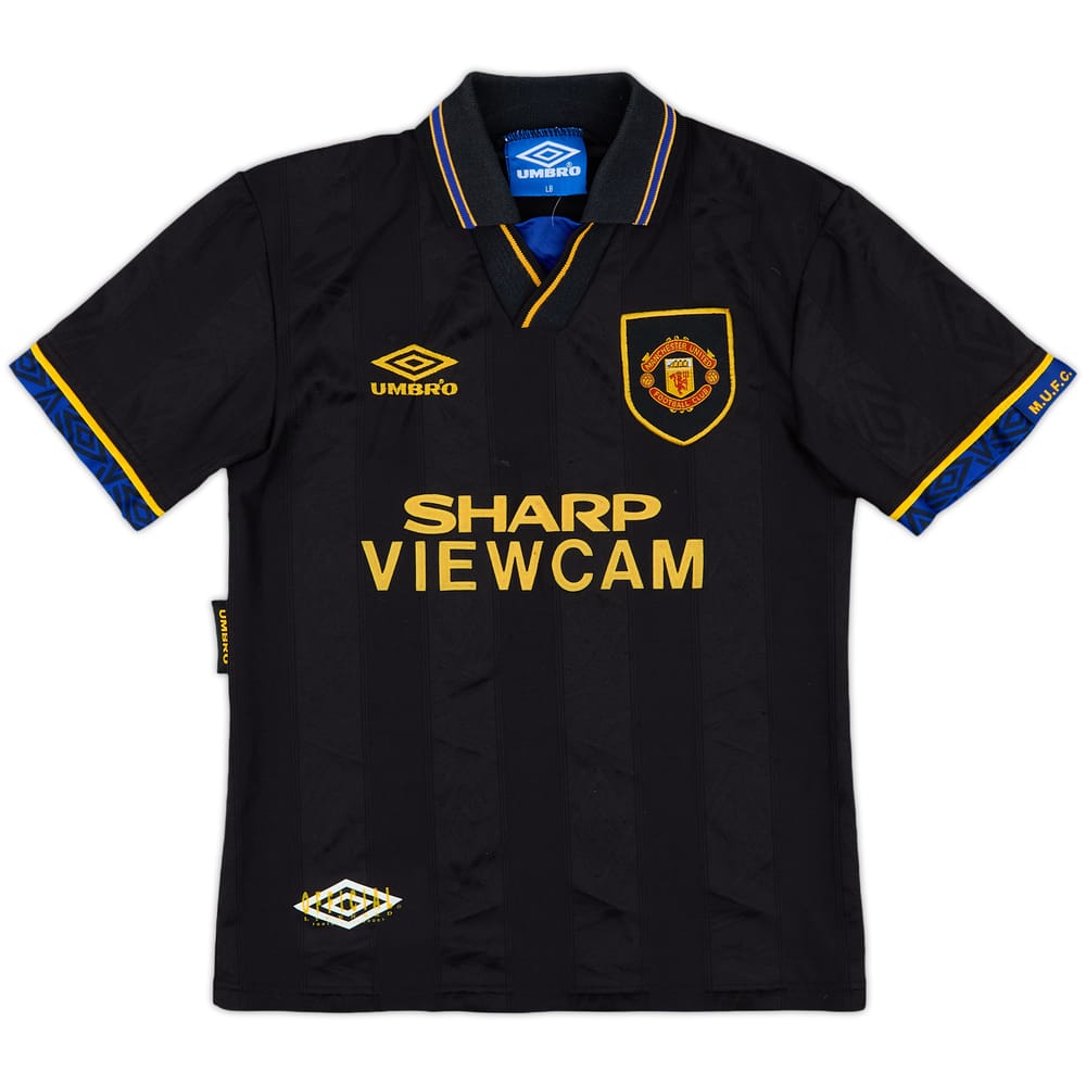 1993-95 Manchester United Away Shirt - 8/10 - (L.Boys)