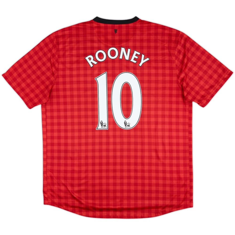 2012-13 Manchester United Home Shirt Rooney #10 - 7/10 - (XL)