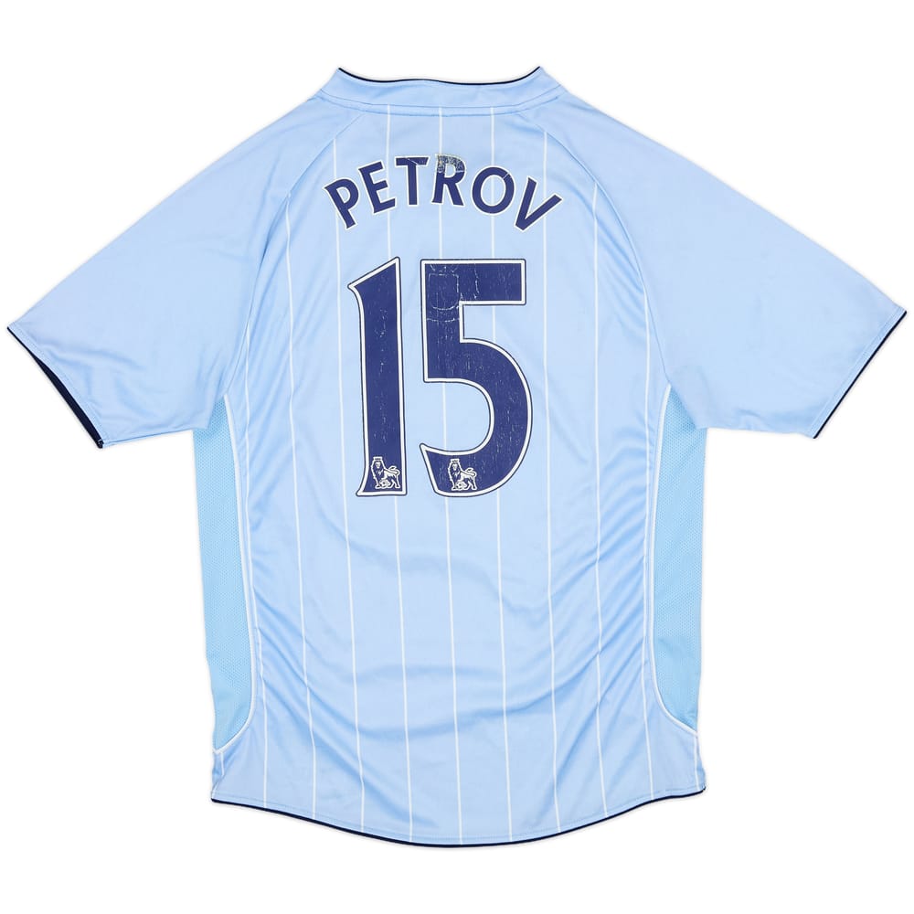 2007-08 Manchester City Home Shirt Petrov #15 - 5/10 - (M)