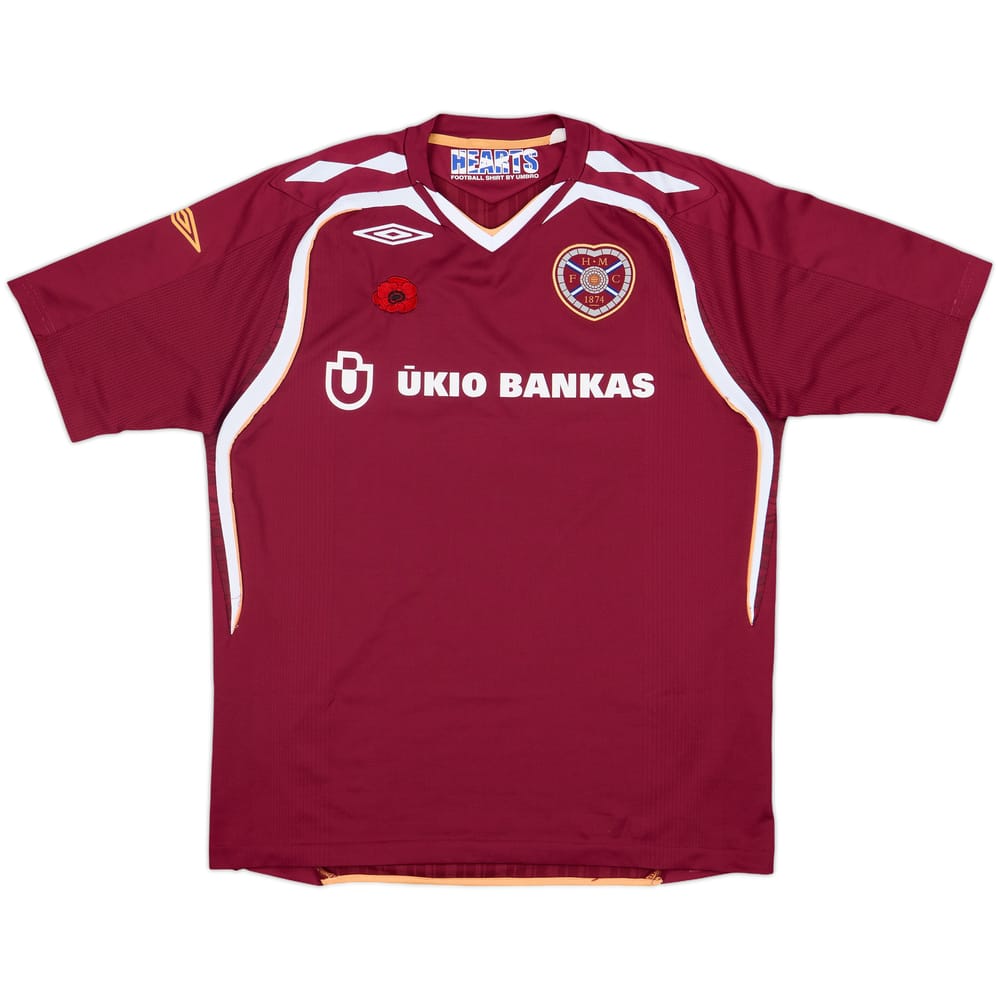 2007-08 Hearts Home Shirt - 9/10 - (L)