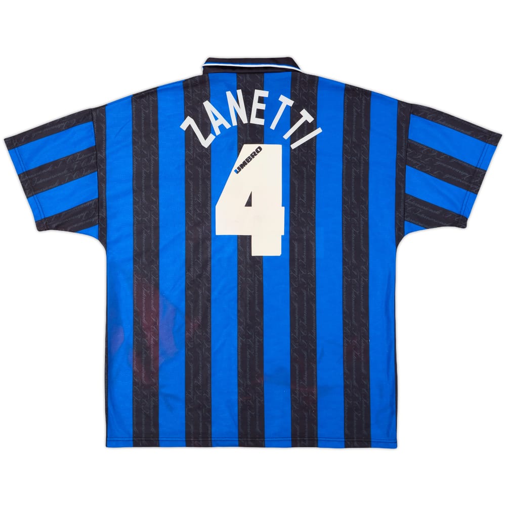 1996-97 Inter Milan Home Shirt Zanetti #4 - 8/10 - (XL)