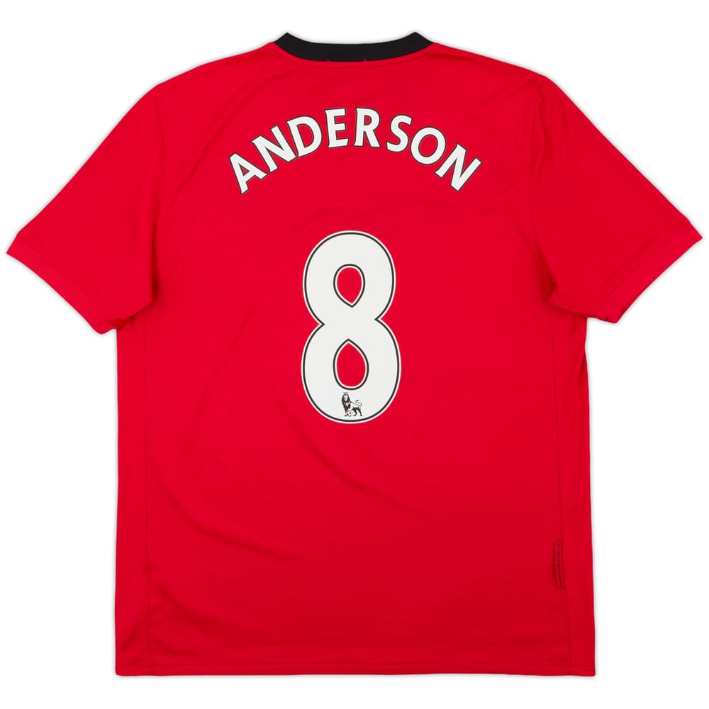 2009-10 Manchester United Home Shirt Anderson #8 - 8/10 - (L)