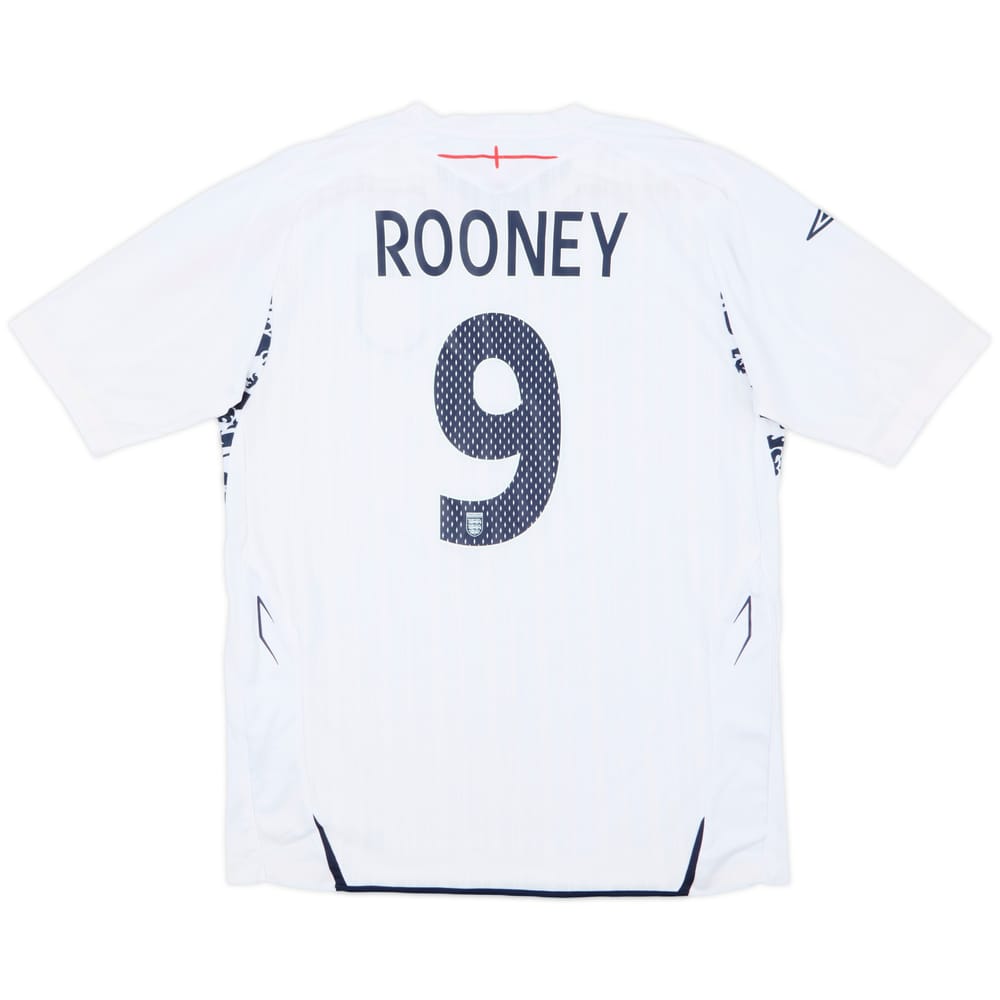 2007-09 England Home Shirt Rooney #9 - 6/10 - (L)