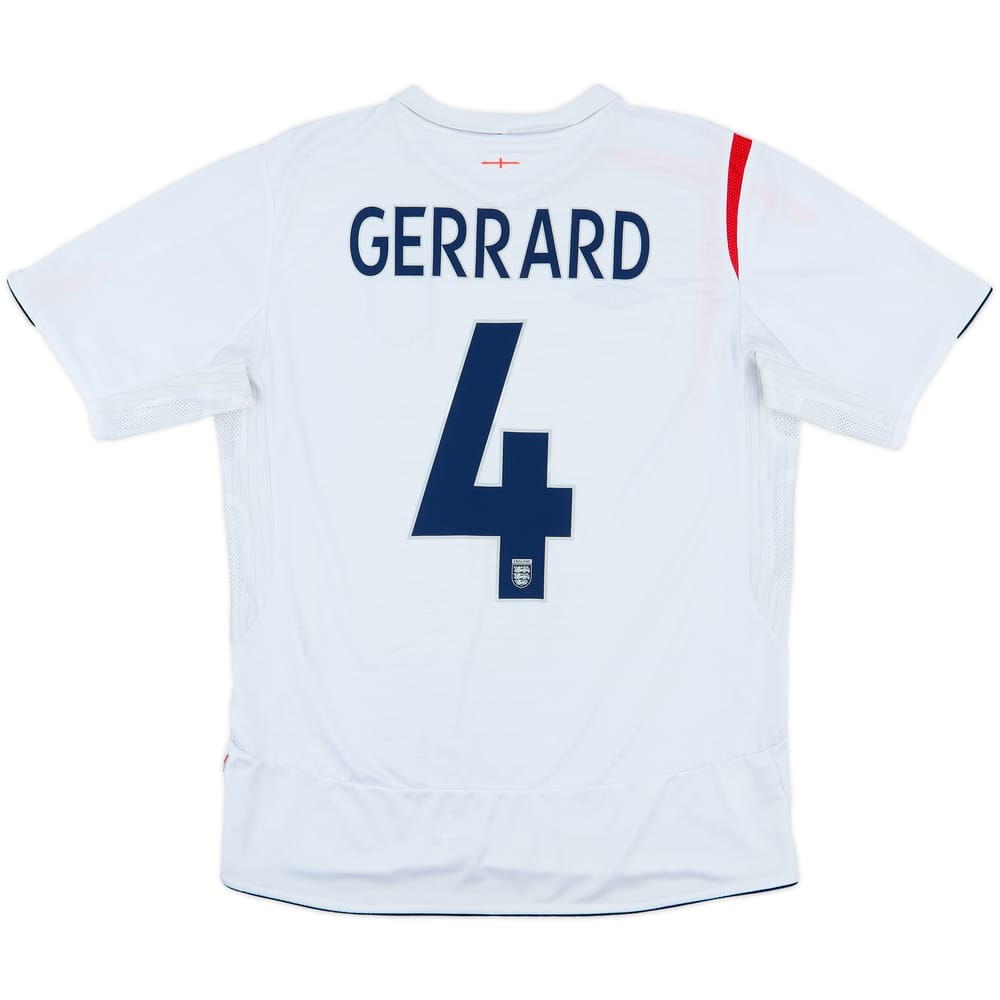 2005-07 England Home Shirt Gerrard #4 - 7/10 - (L)