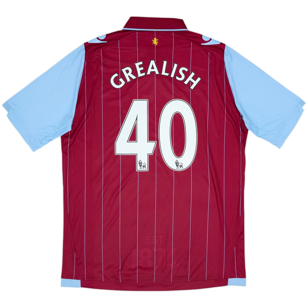 2014-15 Aston Villa Home Shirt Grealish #40 - 6/10 - (XXL)