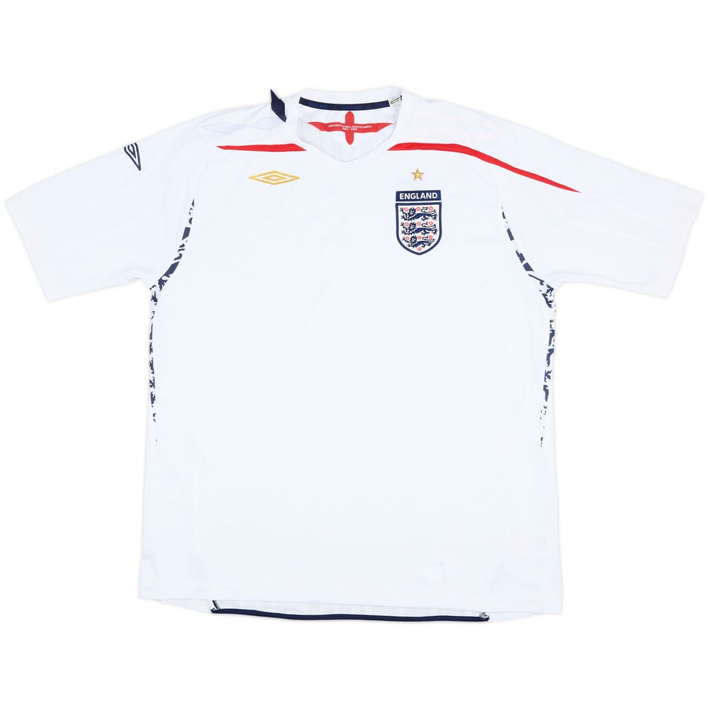 2007-09 England Home Shirt - 5/10 - (XXL)