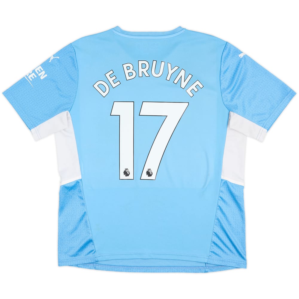 Camiseta de local del Manchester City 2021-22 De Bruyne #17 - 6/10 - (XL)