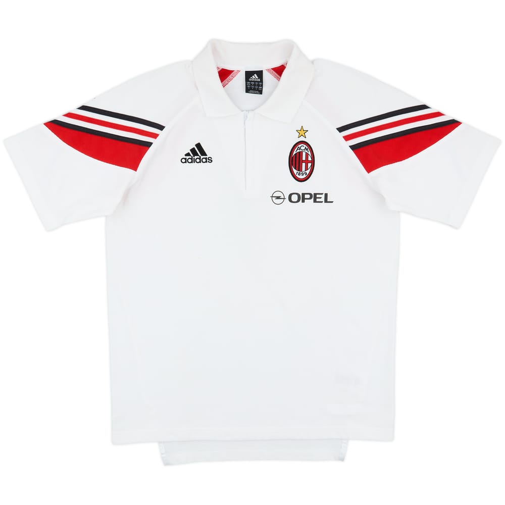 2003-04 AC Milan adidas 1/4 Zip Polo Shirt - 7/10 - (M/L)
