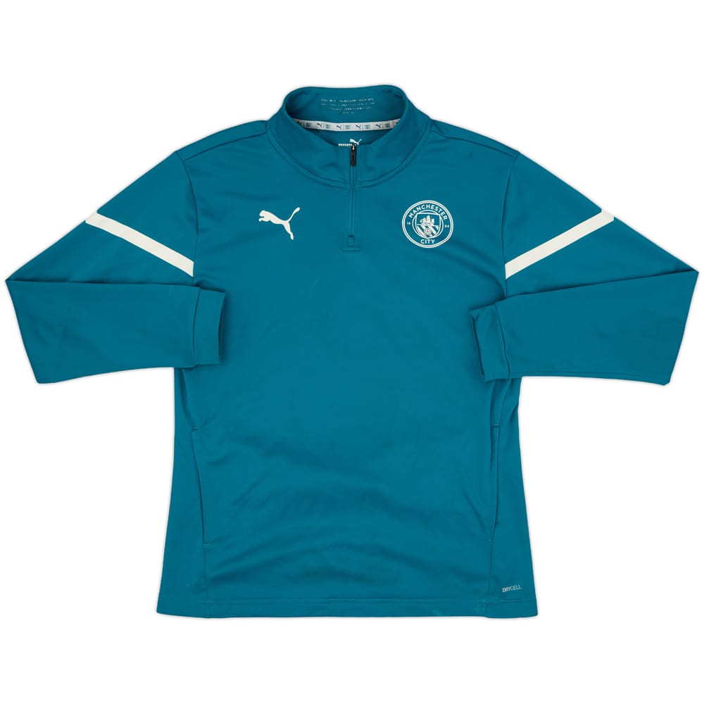 2021-22 Manchester City Puma 1/4 Zip Training Top - 5/10 - (M)