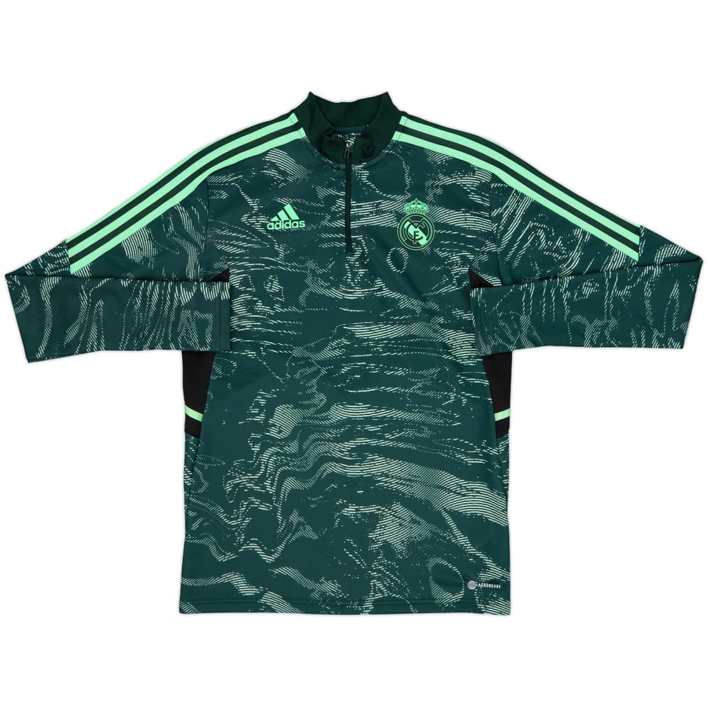 2022-23 Real Madrid adidas 1/4 Zip Drill Top - 9/10 - (S)
