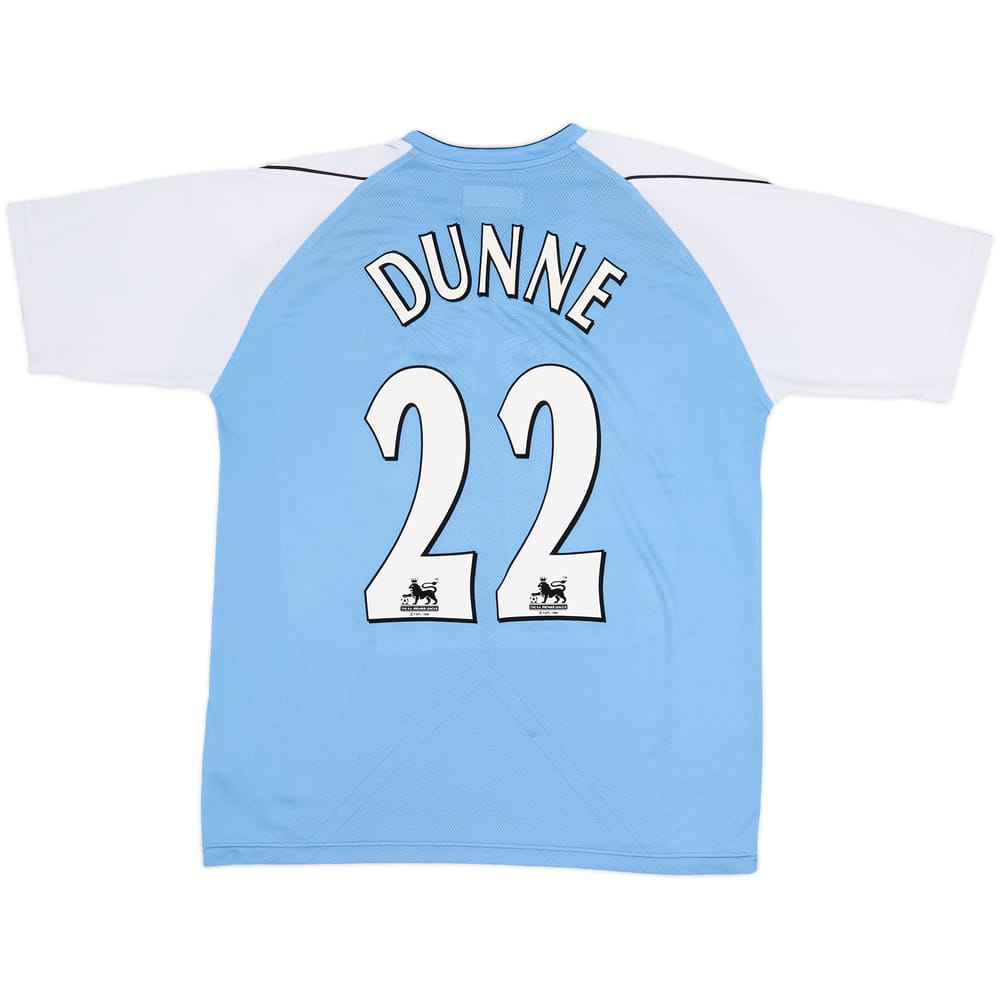 Camiseta de local del Manchester City 2006-07 Dunne #22 - 7/10 - (L)