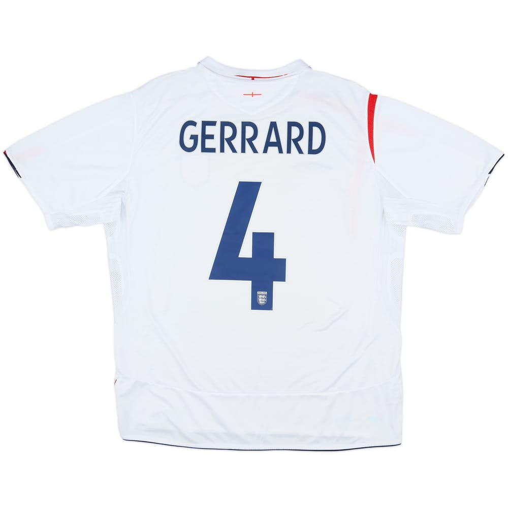 2005-07 England Home Shirt Gerrard #4 - 6/10 - (XL)