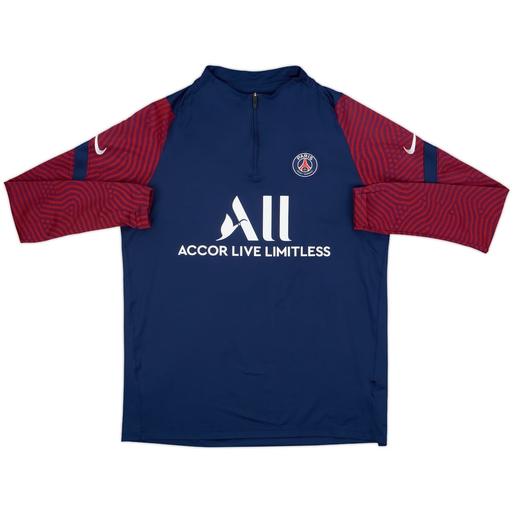 2020-21 Paris Saint-Germain Nike 1/4 Zip Training Top - 7/10 - (L)