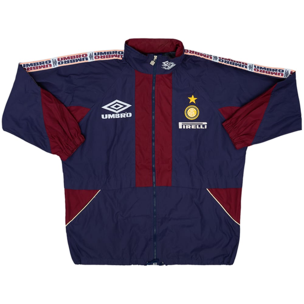 1995-96 Inter Milan Umbro Hooded Rain Jacket - 8/10 - (XL)