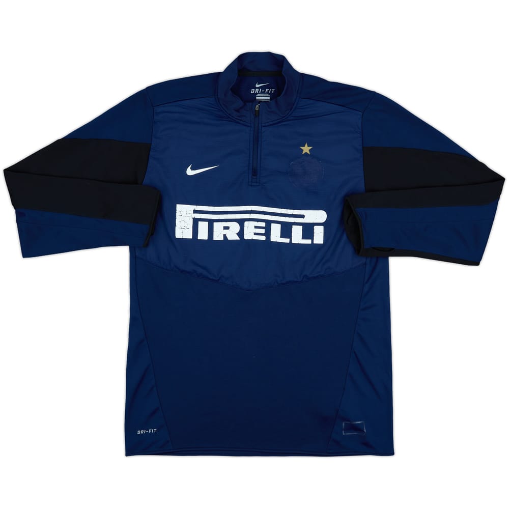 2013-14 Inter Milan Nike 1/4 Zip Drill Top - 4/10 - (L)