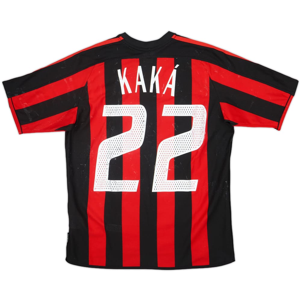 2003-04 AC Milan Home Shirt Kaka #22 - 4/10 - (XL.Boys)