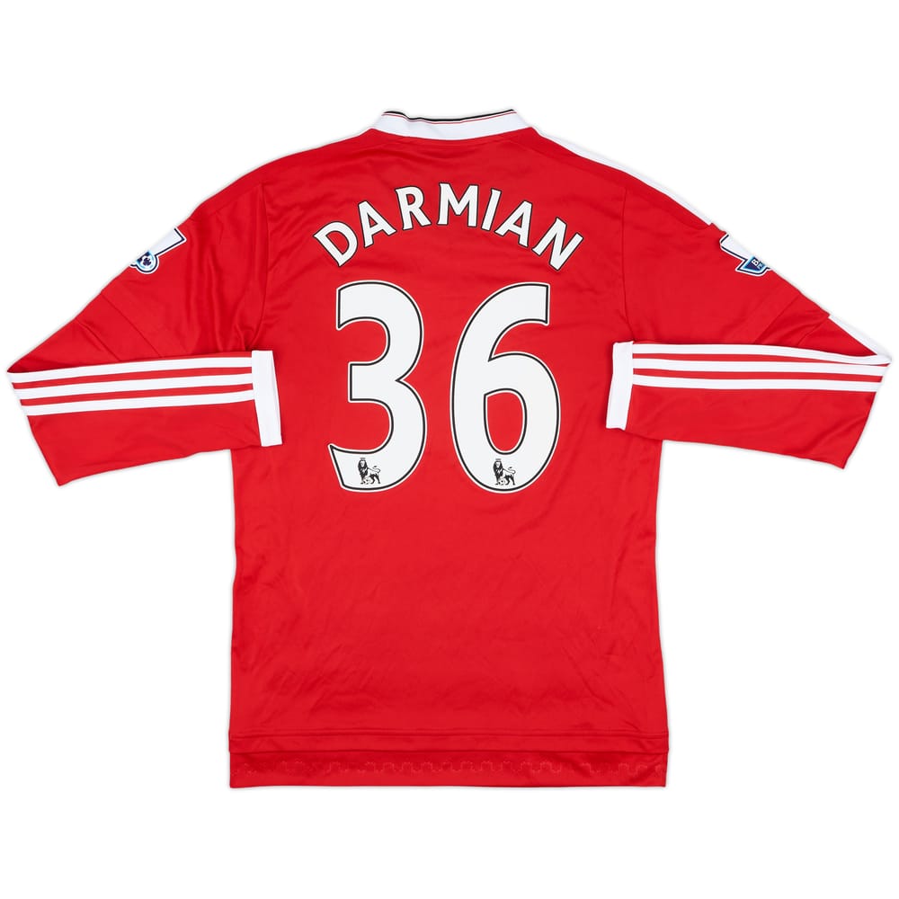 2015-16 Manchester United Home L/S Shirt Darmian #36 - 8/10 - (S)