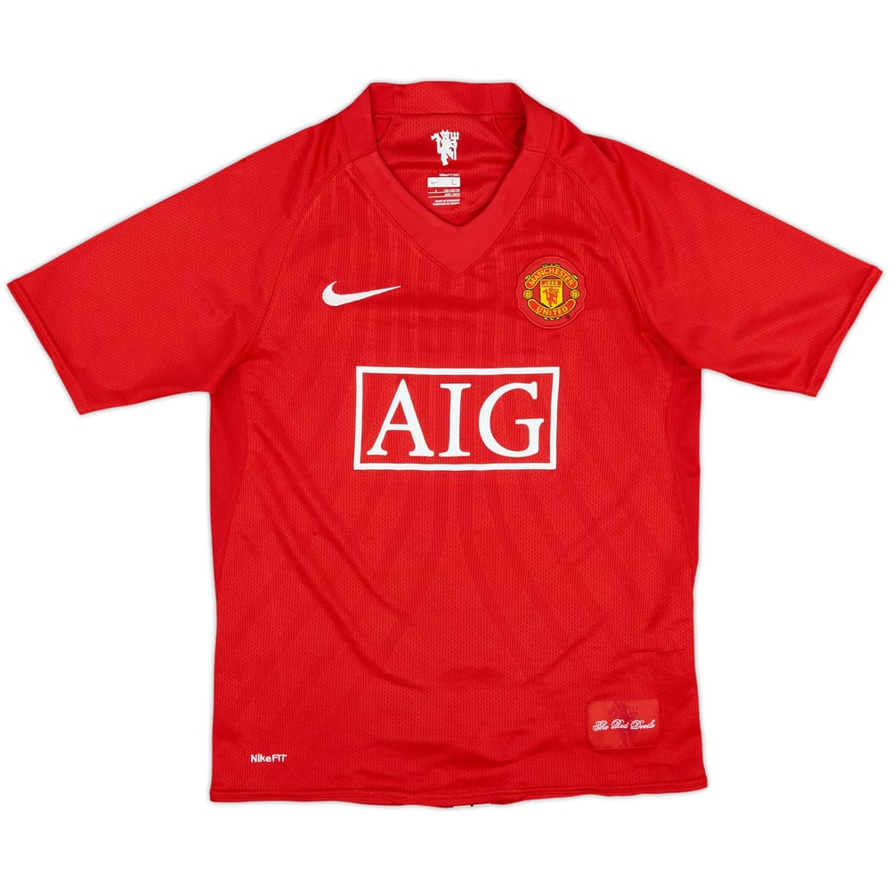 2007-09 Manchester United Home Shirt - 5/10 - (L.Boys)