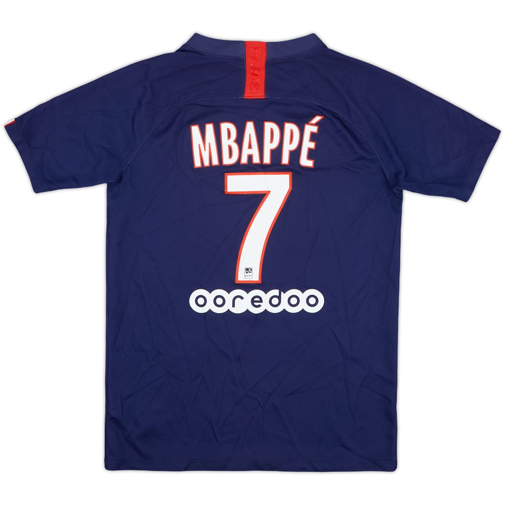 2019-20 Paris Saint-Germain Home Shirt Mbappe #7 - 7/10 - (L.Boys)