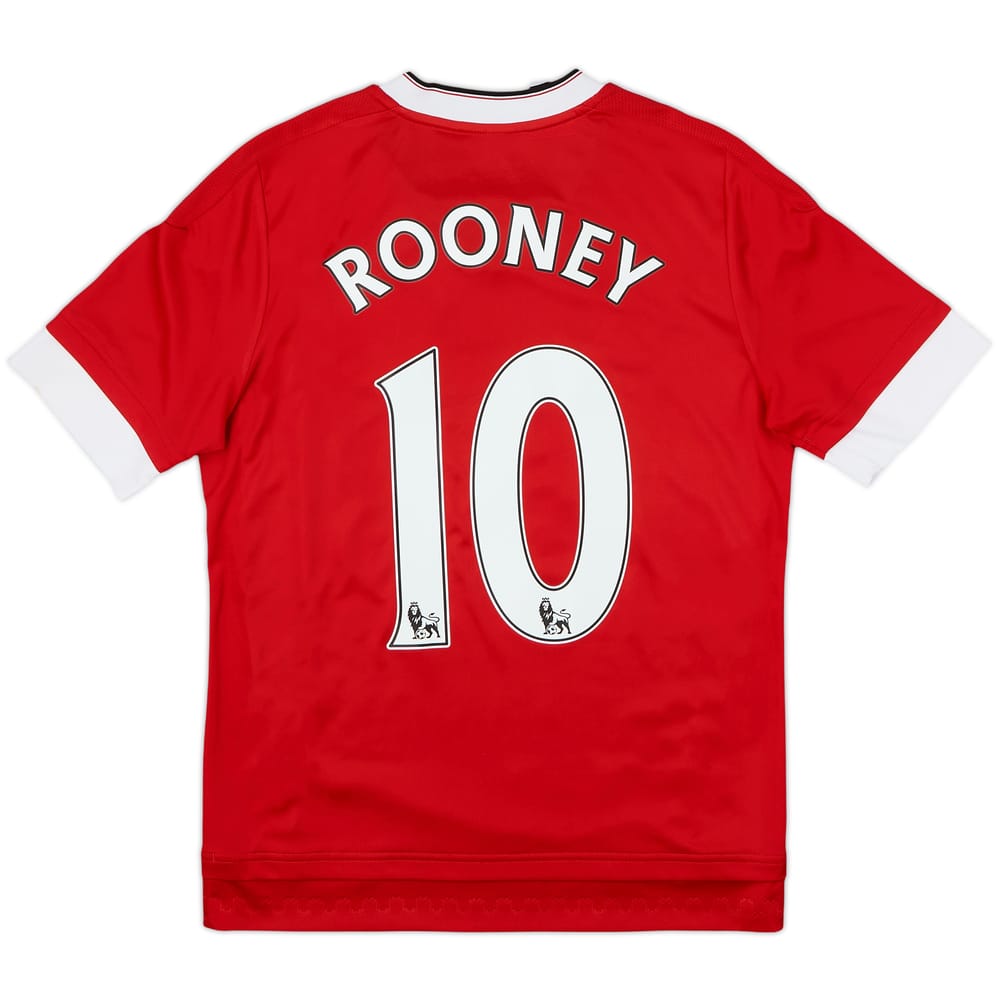 2015-16 Manchester United Home Shirt Rooney #10 - 8/10 - (L.Boys)