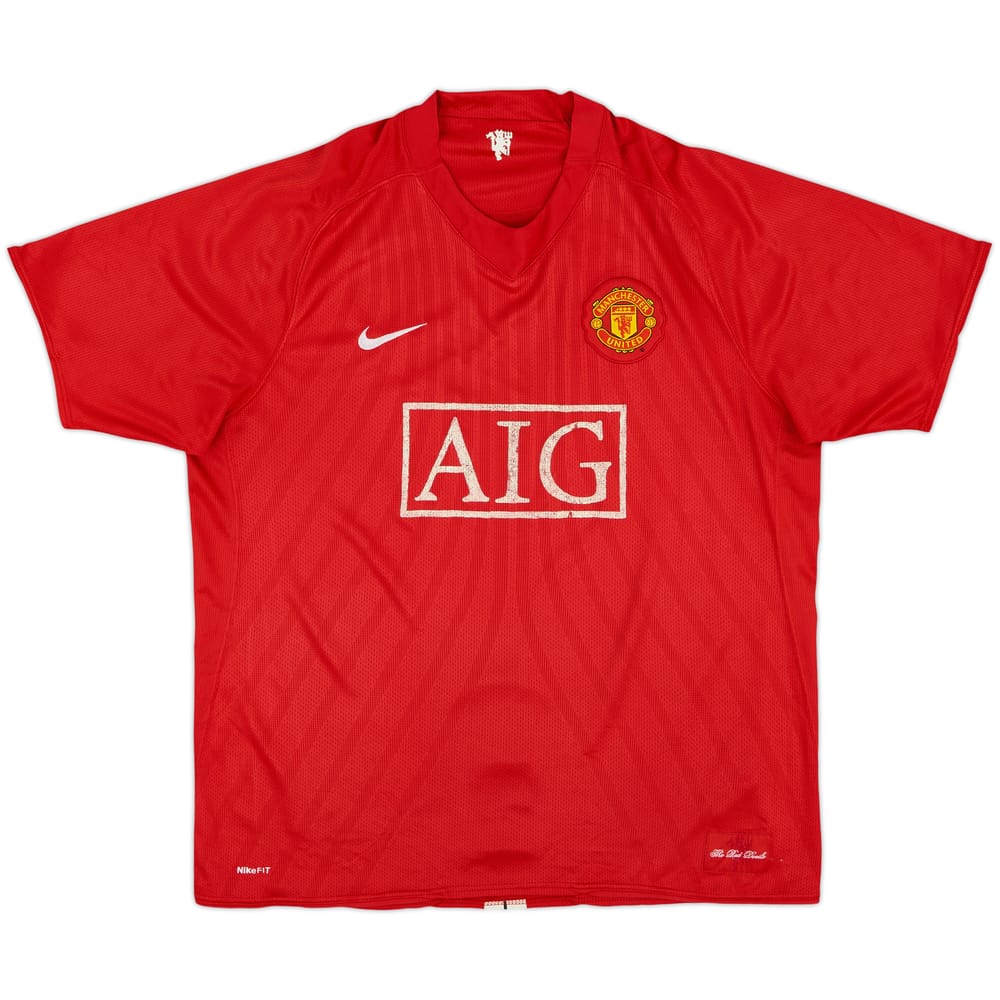2007-09 Manchester United Home Shirt - 5/10 - (XL)