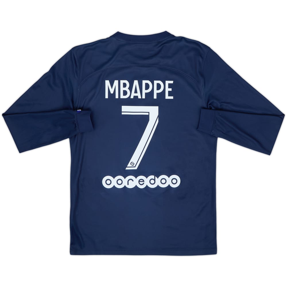 2022-23 Paris Saint-Germain Home L/S Shirt Mbappe #7 - 9/10 - (S)