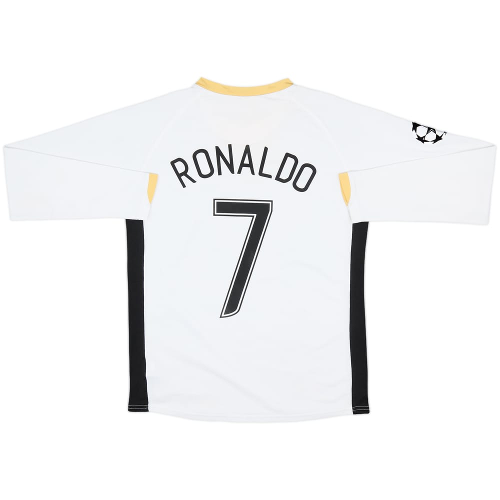 2006-08 Manchester United Away L/S Shirt Ronaldo #7 - 8/10 - (XL.Boys)