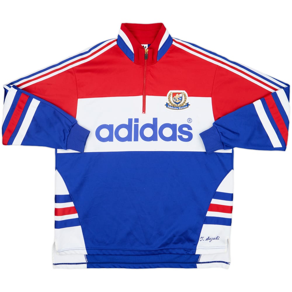 1992 Yokohama Marinos adidas 1/4 Zip Training Top - 7/10 - (M/L)