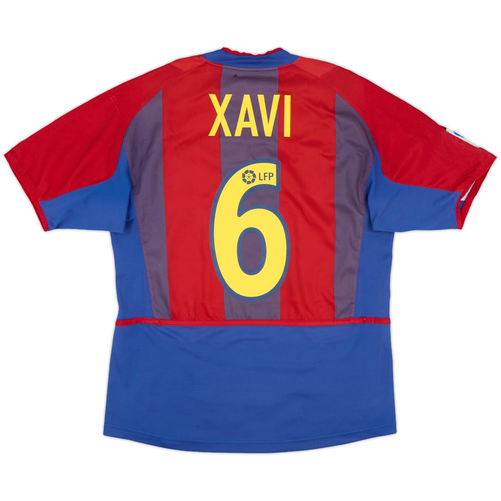 2002-03 Barcelona Home Shirt Xavi #6 - 5/10 - (S)