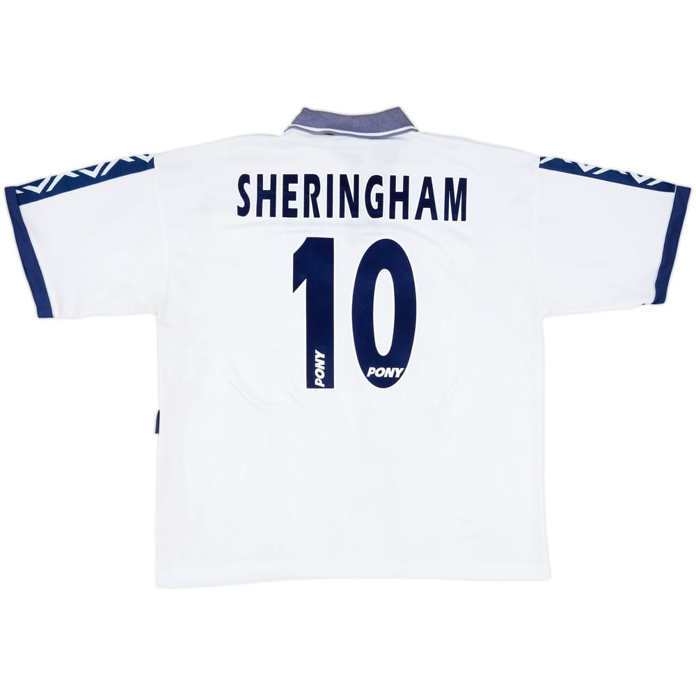 1995-97 Tottenham Home Shirt Sheringham #10 - 8/10 - (XL)