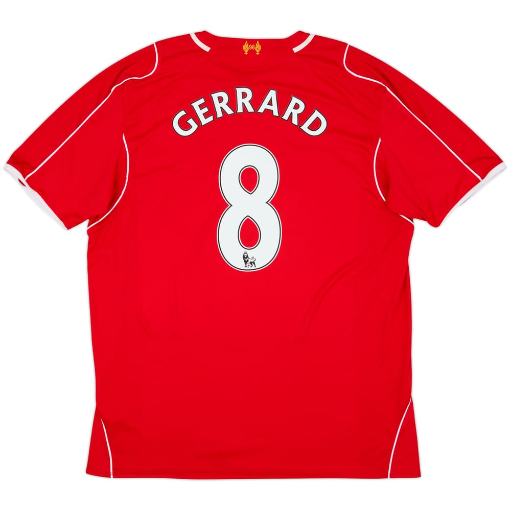 2014-15 Liverpool Home Shirt Gerrard #8 - 6/10 - (XXL)