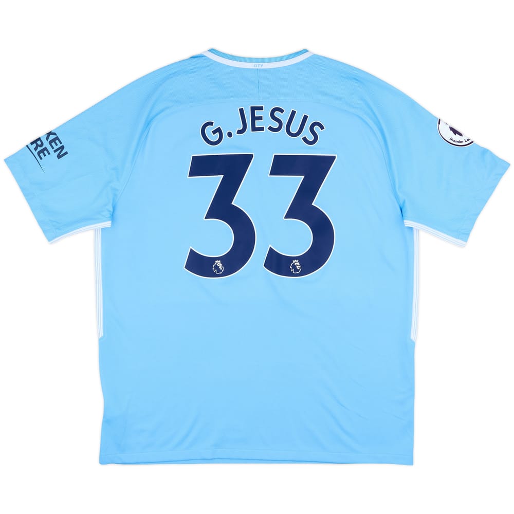 2017-18 Manchester City Home Shirt G.Jesus #33 - 8/10 - (XL)