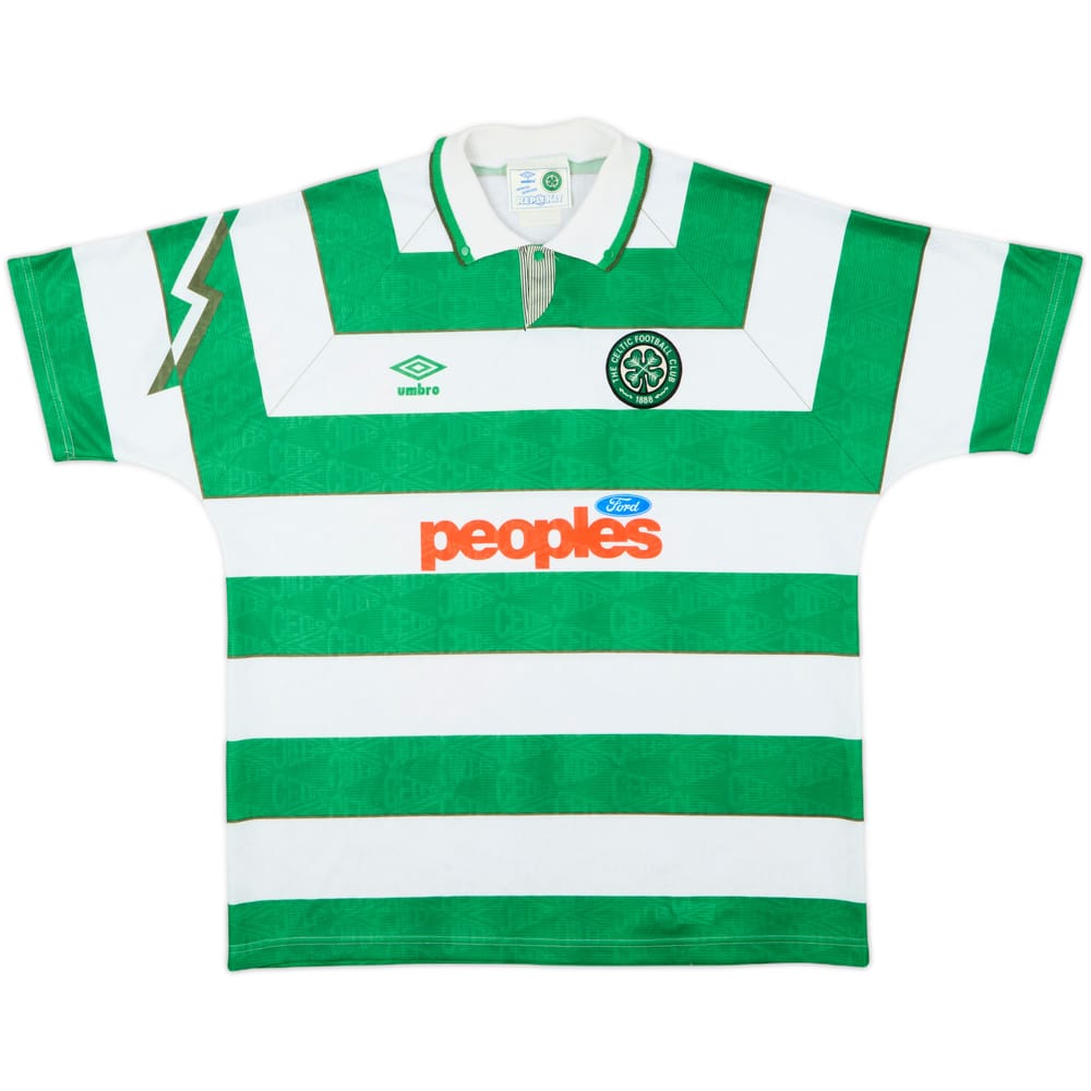 1991-92 Celtic Home Shirt - 8/10 - (L)