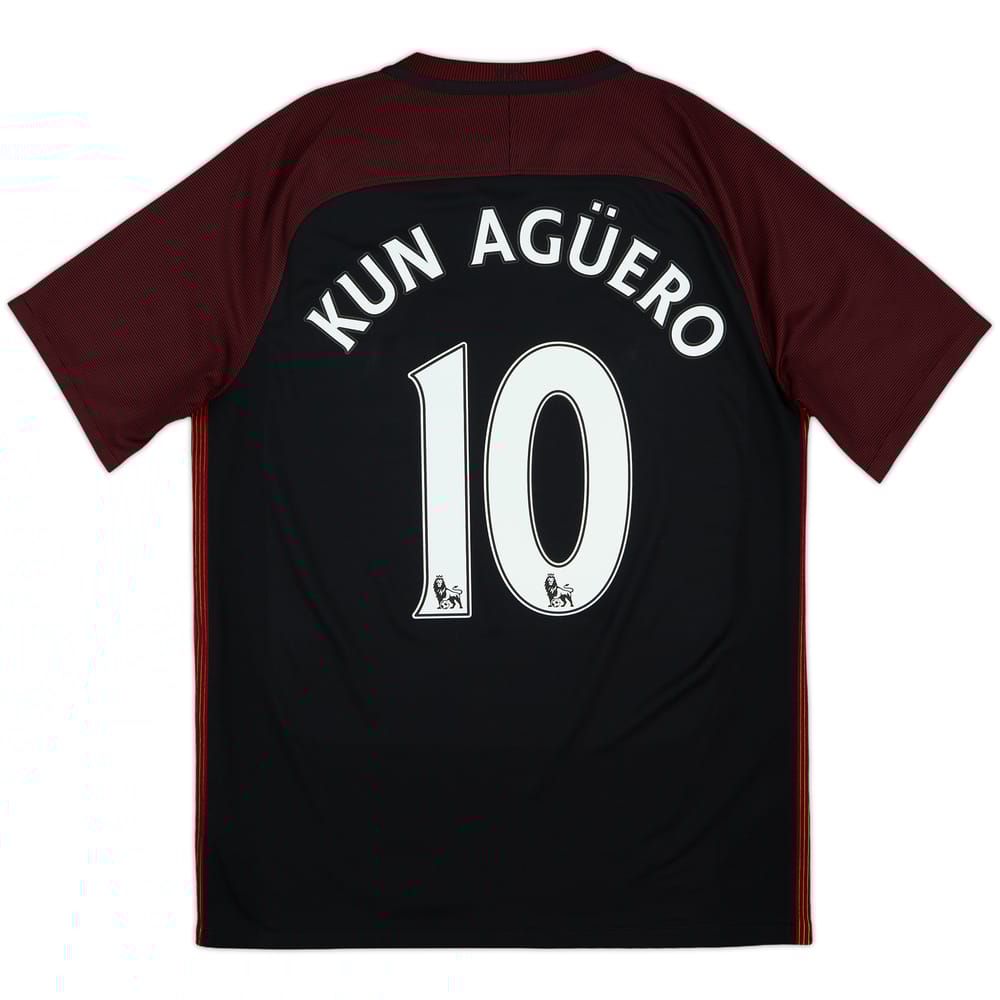 2016-17 Manchester City Away Shirt Kun Aguero #10 - 9/10 - (M)