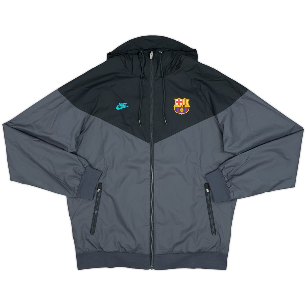 2019-20 Barcelona Nike Hooded Rain Jacket - 9/10 - (M)