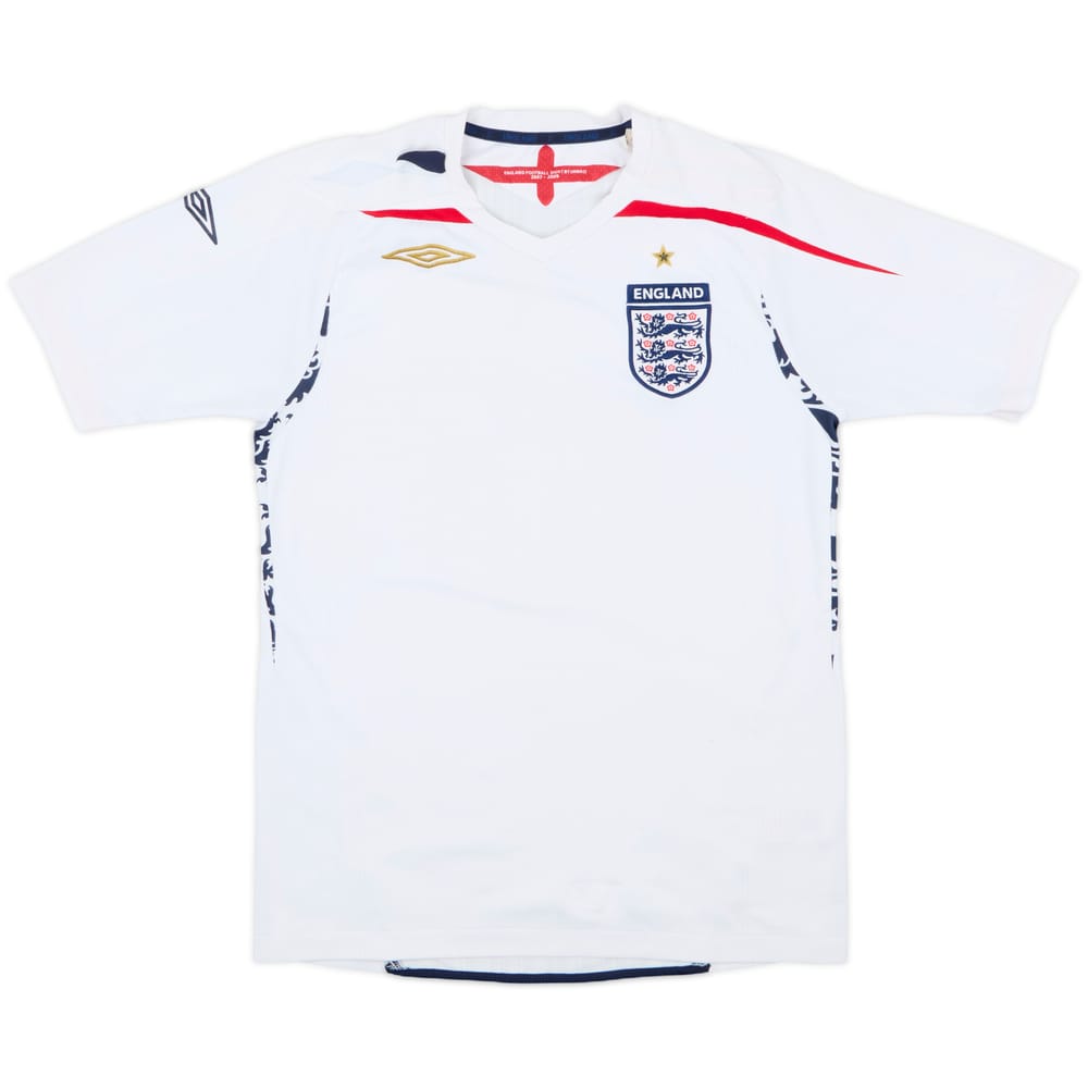 2007-09 England Home Shirt - 4/10 - (S)