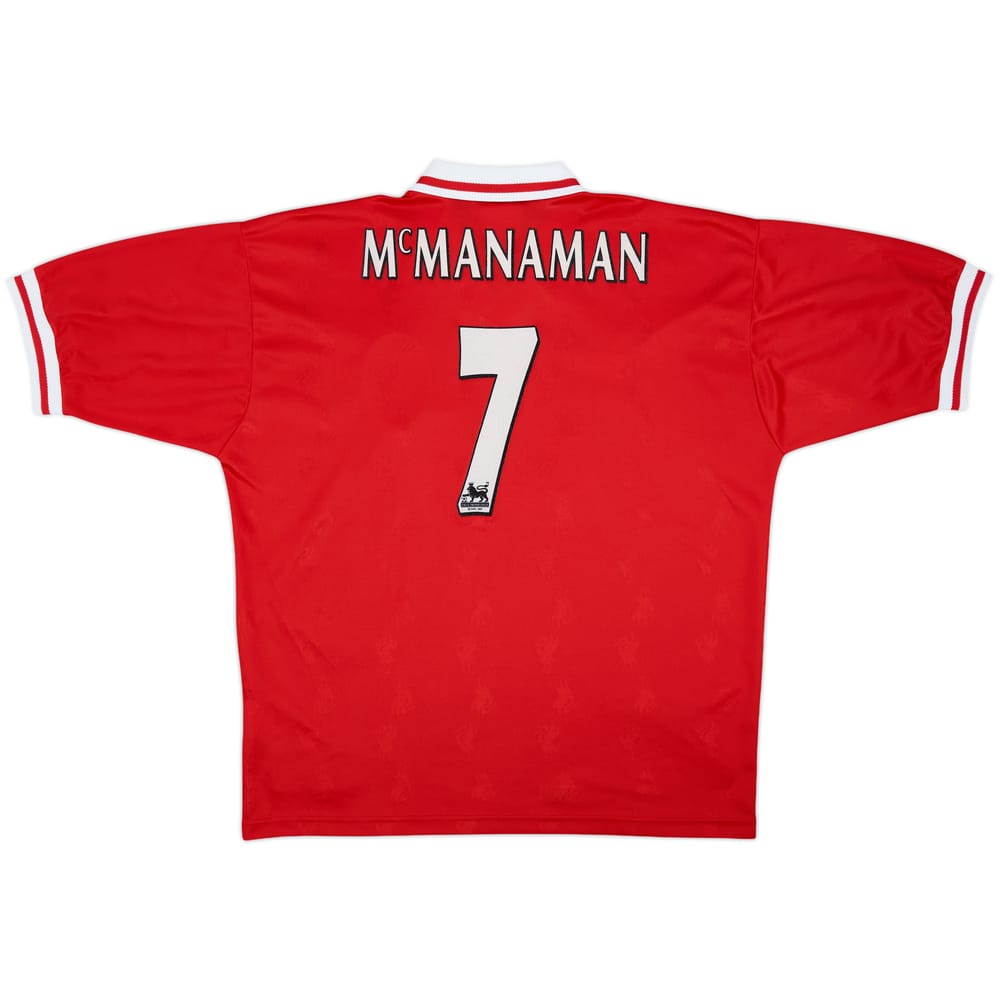 1996-98 Liverpool Home Shirt McManaman #7 - 8/10 - (XL)