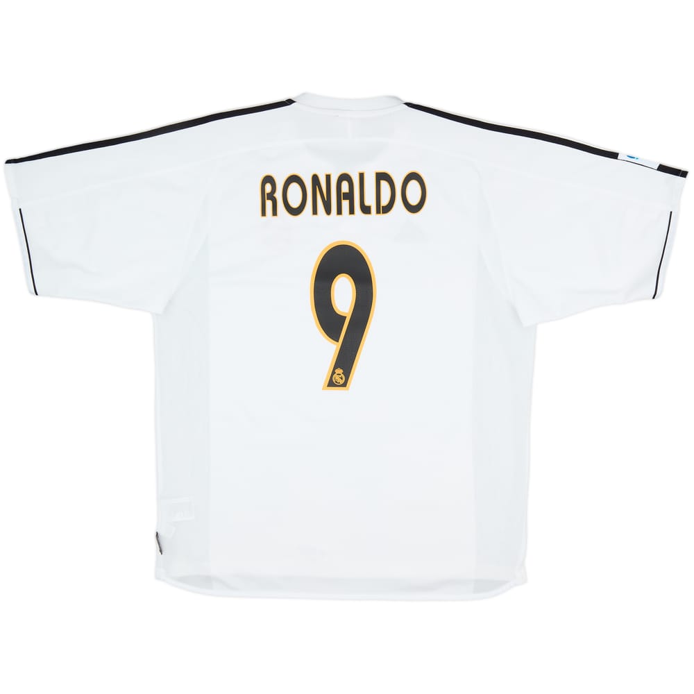 2003-04 Real Madrid Home Shirt Ronaldo #9 - 9/10 - (L)