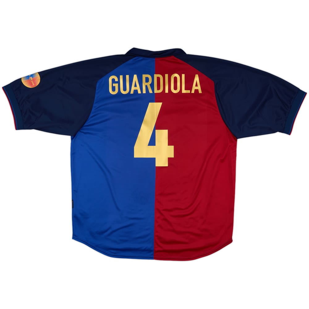 1999-00 Barcelona Centenary Home Shirt Guardiola #4 - 8/10 - (XXL)